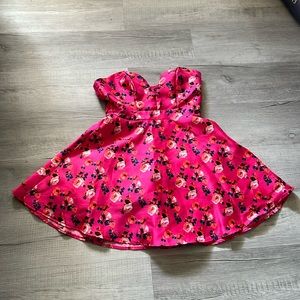 Prom Formal Cruise Dress SIZE 9/10 Gown New pink short  floral Dress